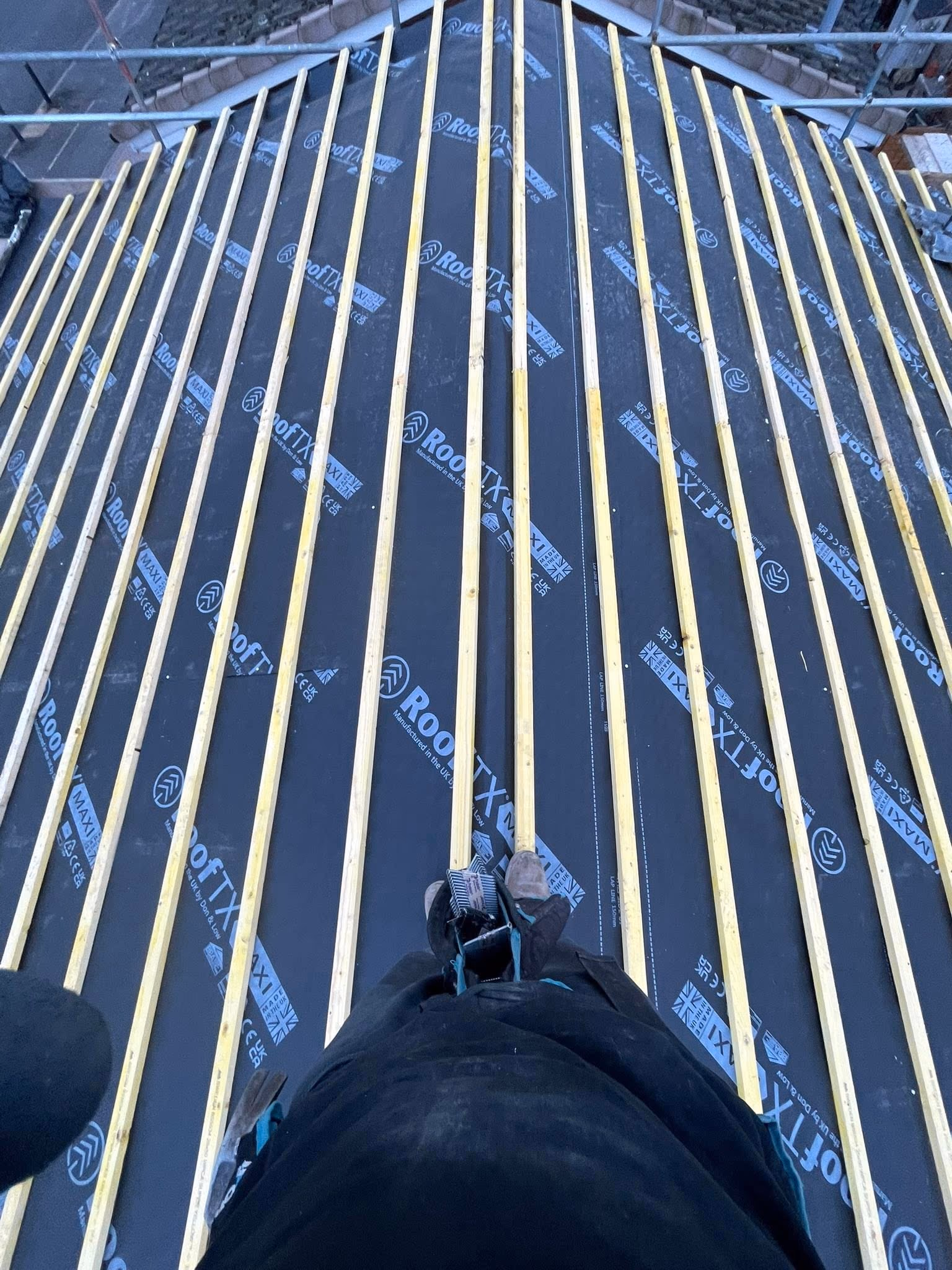 Breather membrane laid